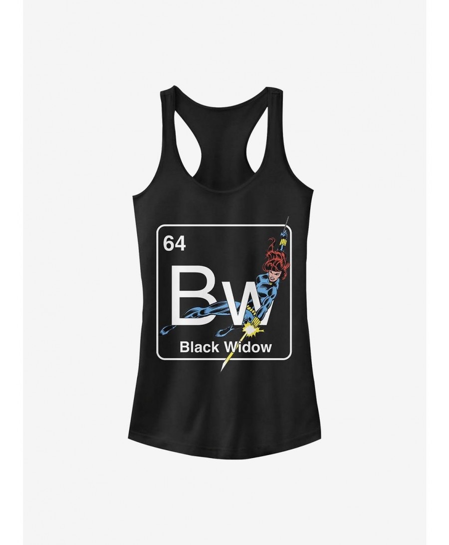 Unique Marvel Black Widow Periodic Black Widow Girls Tank $9.96 Tanks