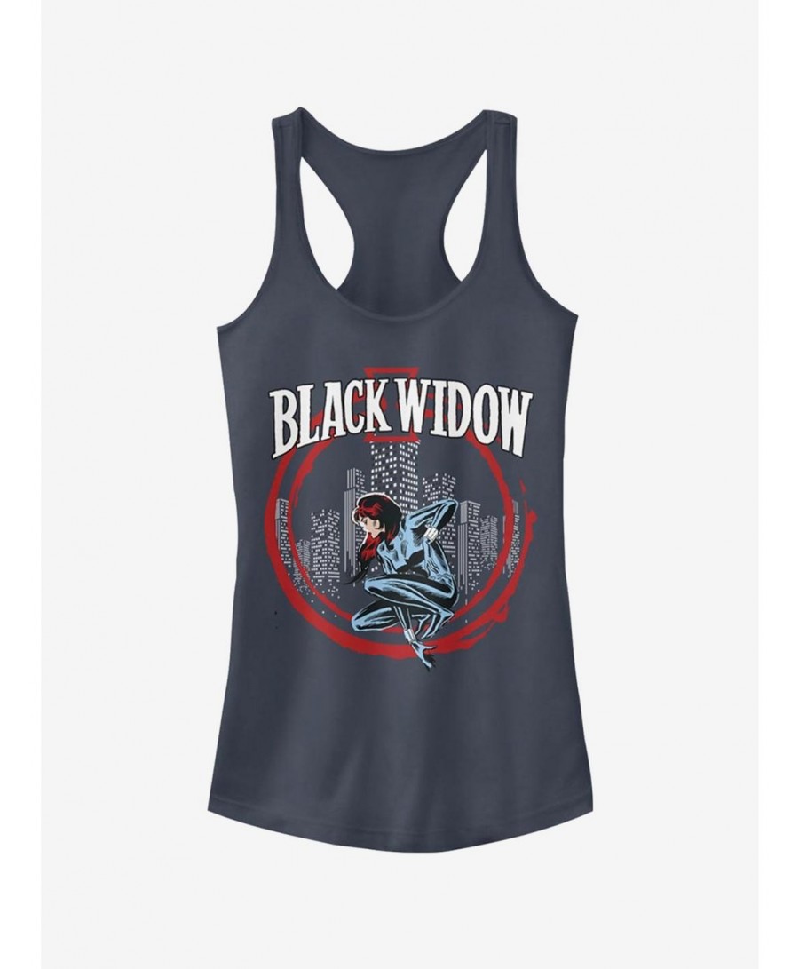 Limited-time Offer Marvel Black Widow Circle Frame Girls Tank $8.76 Tanks