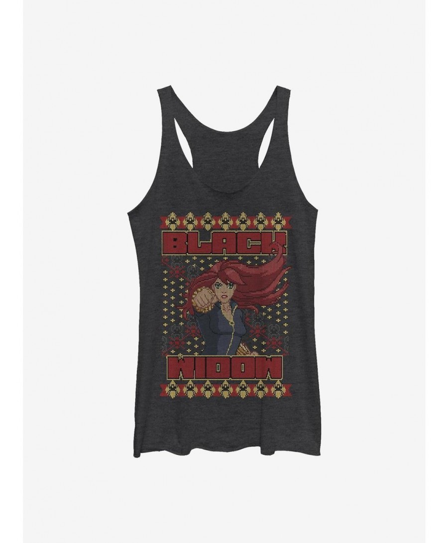 Pre-sale Marvel Black Widow Ugly Holiday Girls Tank $9.53 Tanks