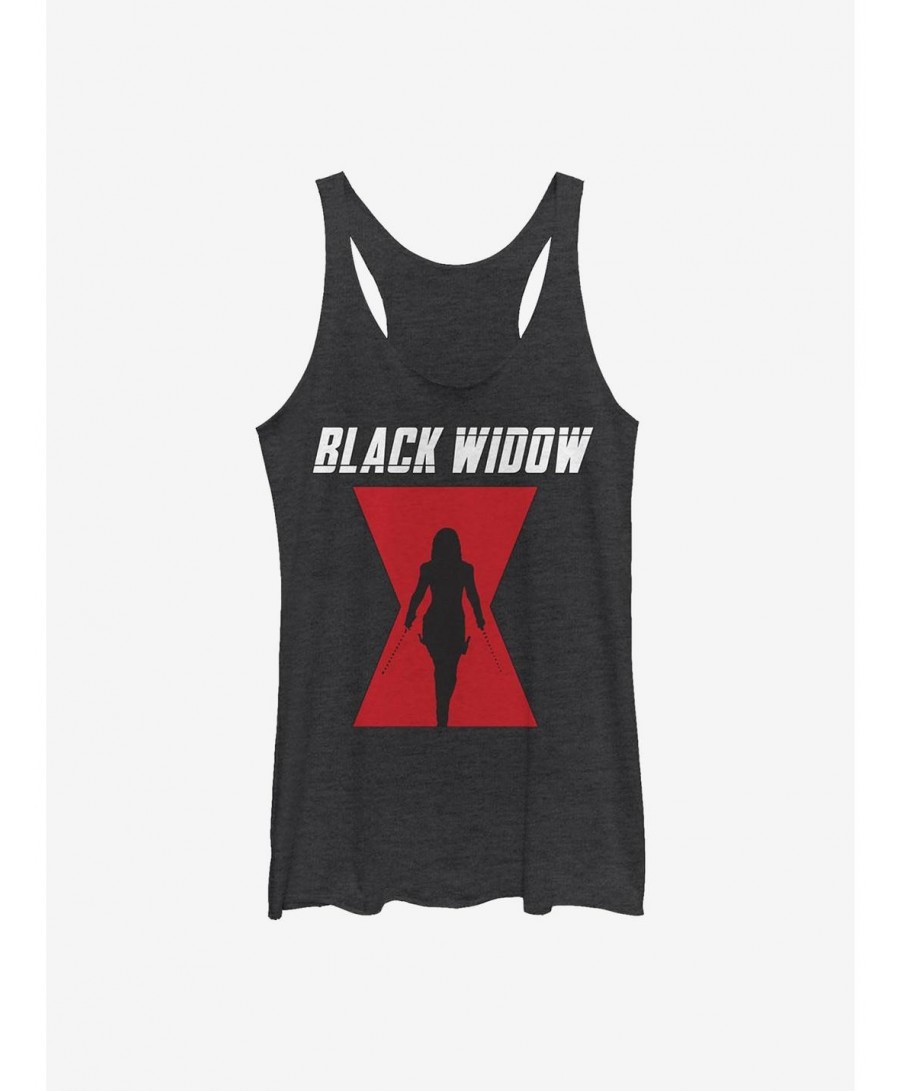 Pre-sale Discount Marvel Black Widow Logo Girls Tank $6.84 Tanks