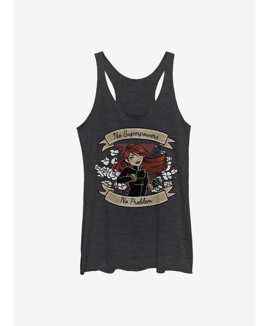 Unique Marvel Black Widow No Superpowers No Problem Girls Tank $9.32 Tanks