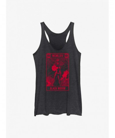 Trendy Marvel Black Widow Tarot Card Girls Tank $6.63 Tanks