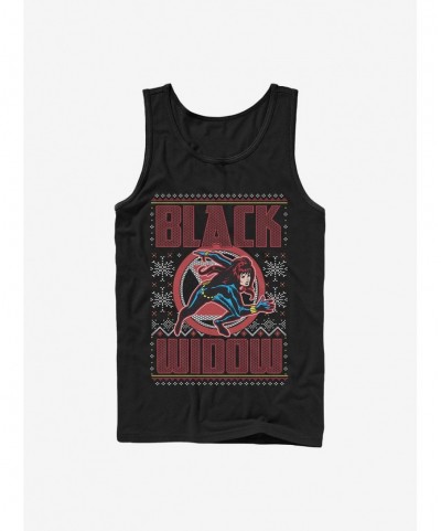 Bestselling Marvel Black Widow Ugly Holiday Tank $7.57 Tanks