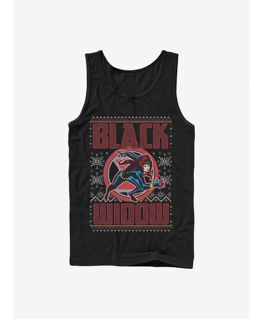 Bestselling Marvel Black Widow Ugly Holiday Tank $7.57 Tanks