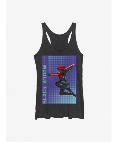 Big Sale Marvel Black Widow Halftone Widow Girls Tank $10.15 Tanks