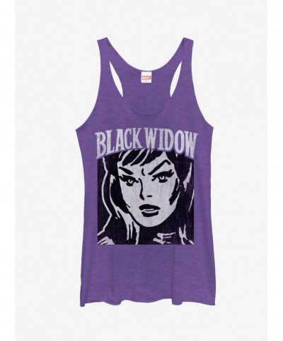 Festival Price Marvel Black Widow Portrait Girls Tanks $7.46 Tanks