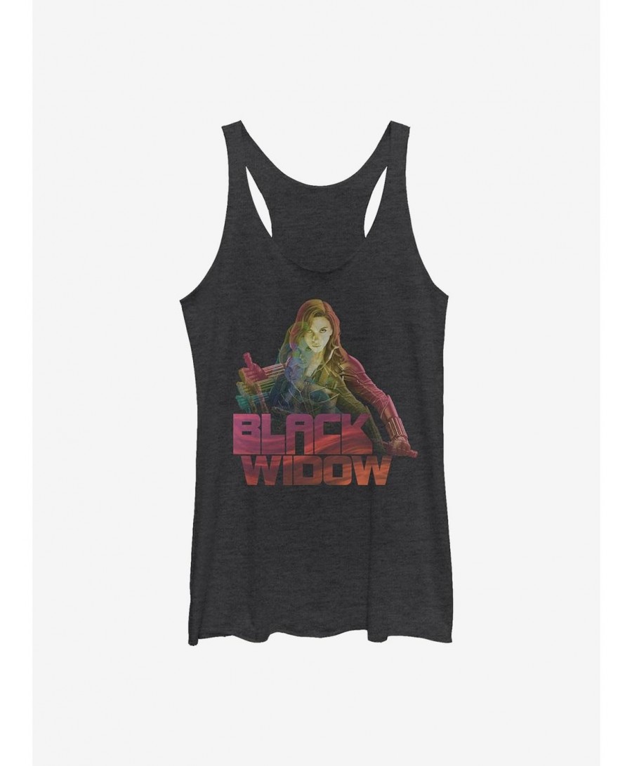 Value for Money Marvel Black Widow Pose Girls Tank $8.91 Tanks