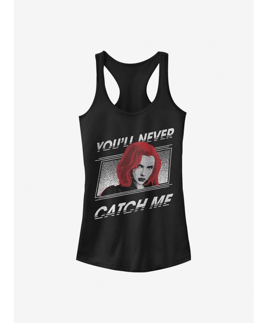 Value Item Marvel Black Widow Never Catch Me Girls Tank $8.57 Tanks