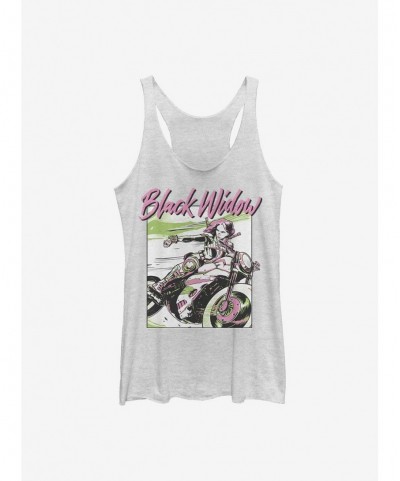 Hot Sale Marvel Black Widow Retro Art Girls Tank Htr $9.32 Tanks