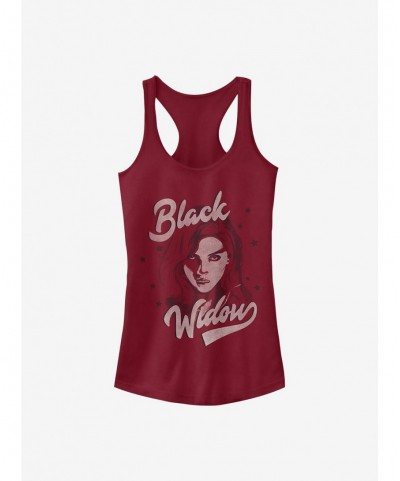 Premium Marvel Black Widow Portrait Girls Tank $6.37 Tanks