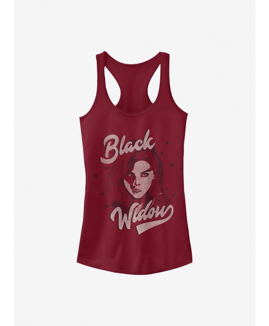 Premium Marvel Black Widow Portrait Girls Tank $6.37 Tanks