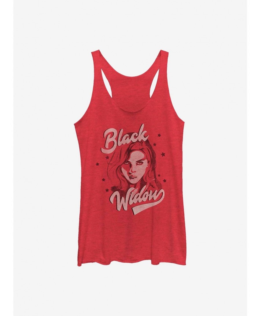 Flash Sale Marvel Black Widow Sketch Portrait Girls Tank $9.95 Tanks