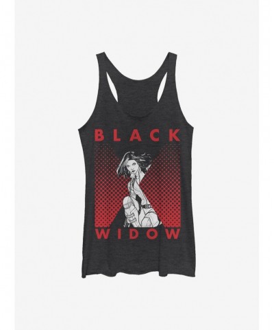 Limited Time Special Marvel Black Widow Halftone Black Widow Girls Tank $10.15 Tanks